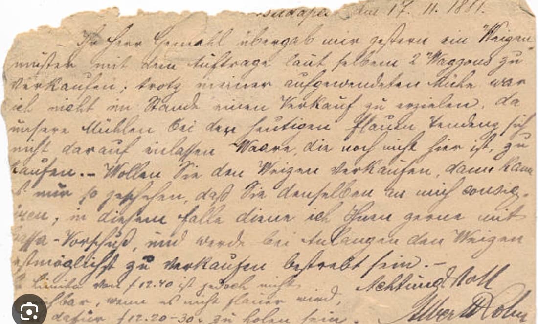 A handwritten letter